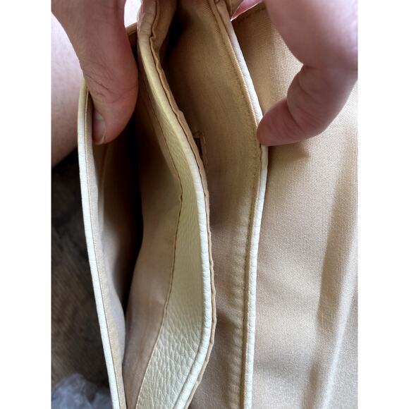 Earthtone Cream Pebbled Faux Leather Crossbody SaddleBag - Picture 3 of 13